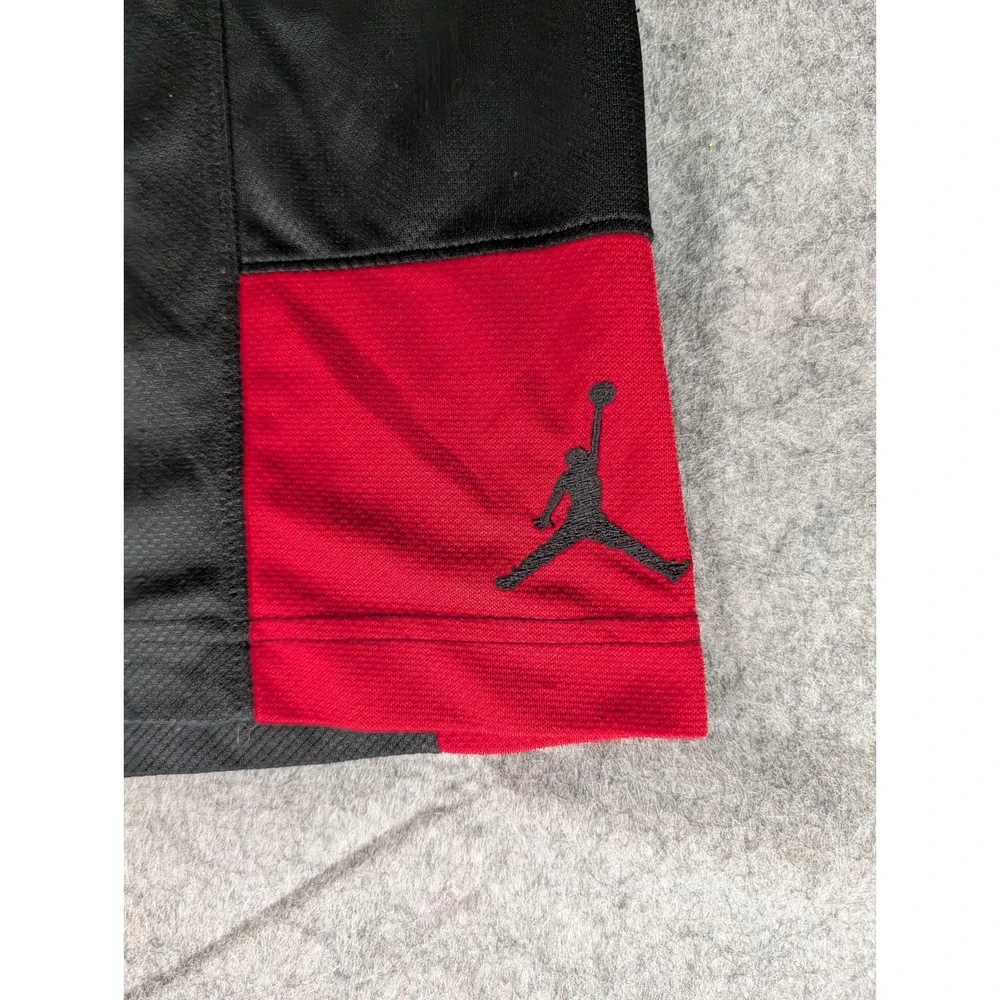 Jordan Brand Kids Basketball Shorts Black White Red Jumpman‎ Mesh Athletic